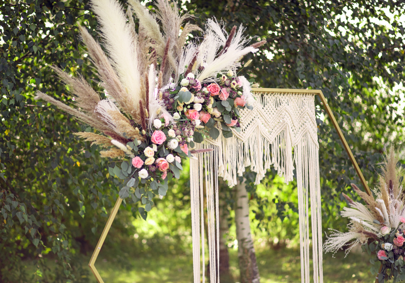 Stojak na tło heksagon, złoty, 2m - obrazek 6