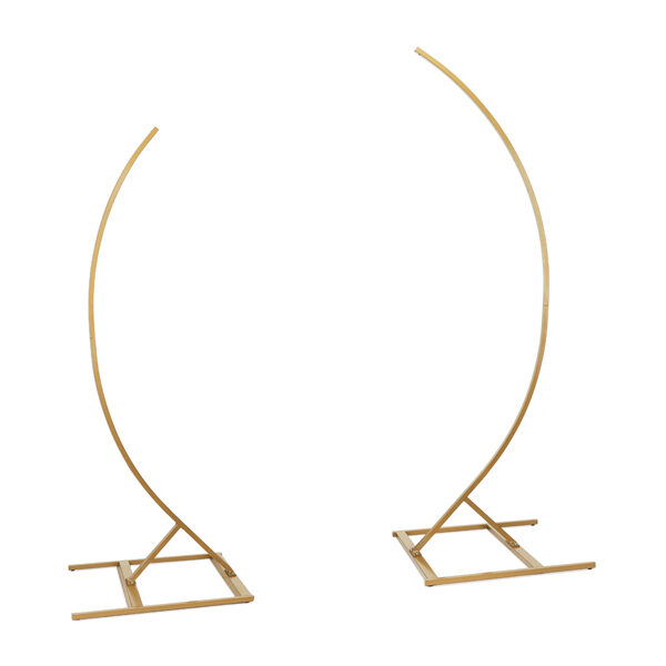 Stojak 2 niepełne łuki 200 cm i 180 cm - zestaw, złoty
