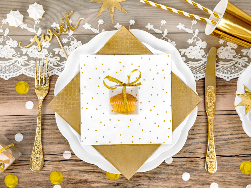 Serwetki Kropeczki, 33x33 cm (1 op. / 20 szt.) - obrazek 2