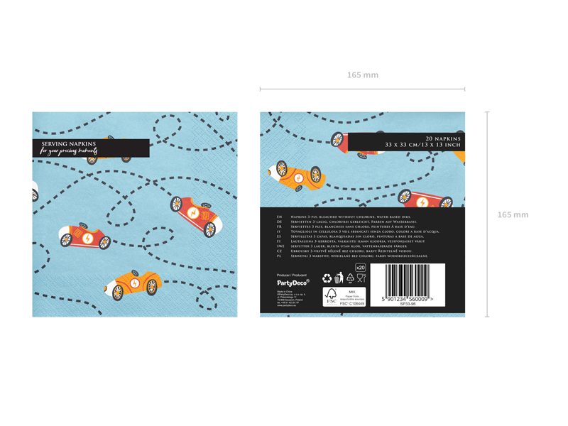 Serwetki Autka, 33x33, mix (1 op. / 12 szt.) - obrazek 8