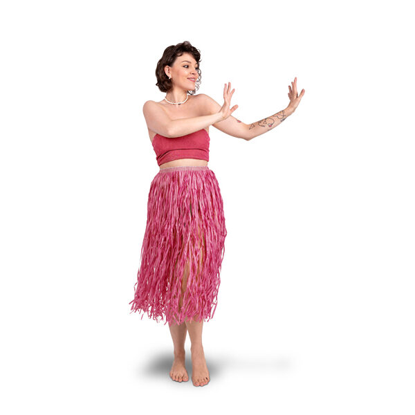 Spódnica z rafii, rozmiar dla dorosłych, różowa