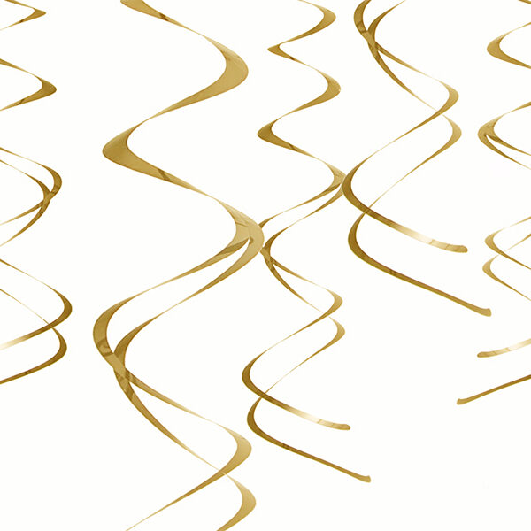 Dekoracje wiszące Świderki, złoty (1 op. / 5 szt.)