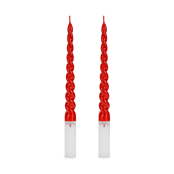 Świece stożkowe Mikołaj, 25 cm, mix (1 op. / 2 szt.)