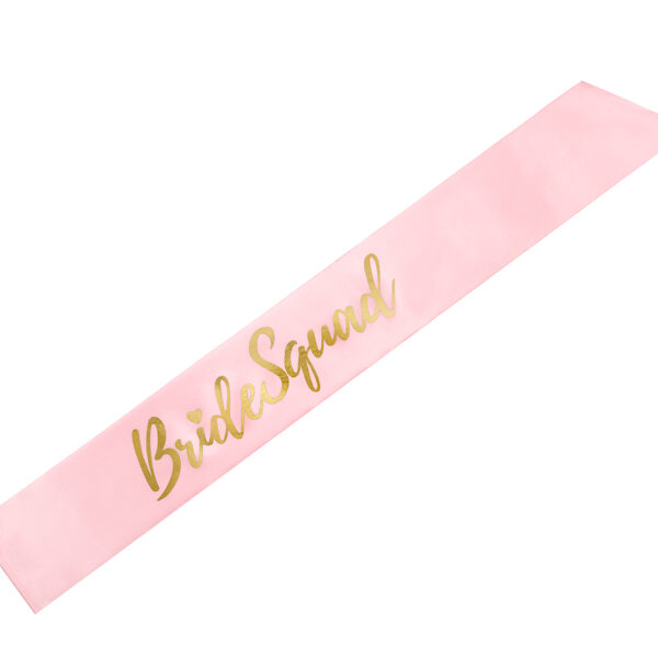 Szarfa Bride squad, jasny różowy, 75cm