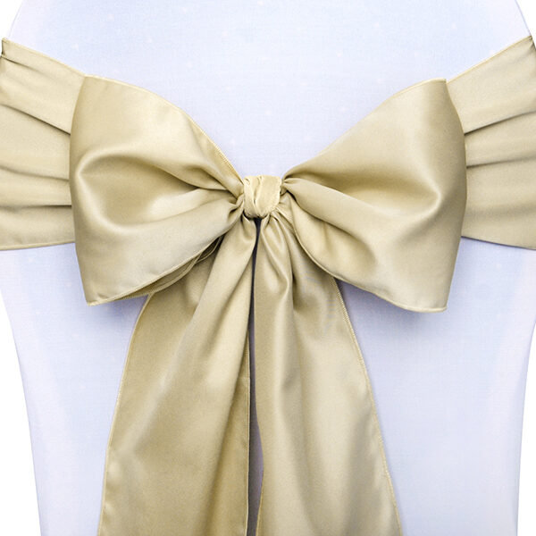 Szarfy na krzesło, j. złoty, 0,15 x 2,75m (1 op. / 10 szt.)