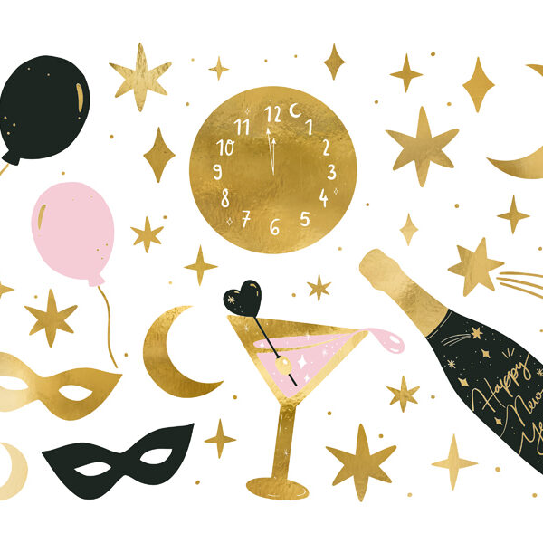 Tatuaże New Year's Eve, mix (1 op. / 10 szt.)