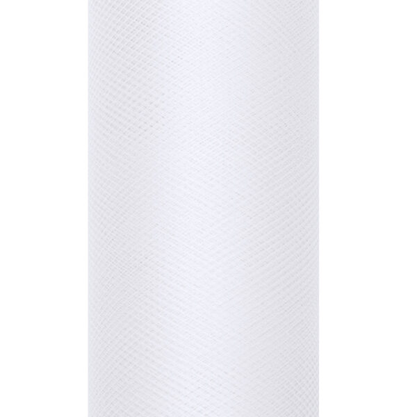 Tiul gładki, biały, 0,15 x 9m