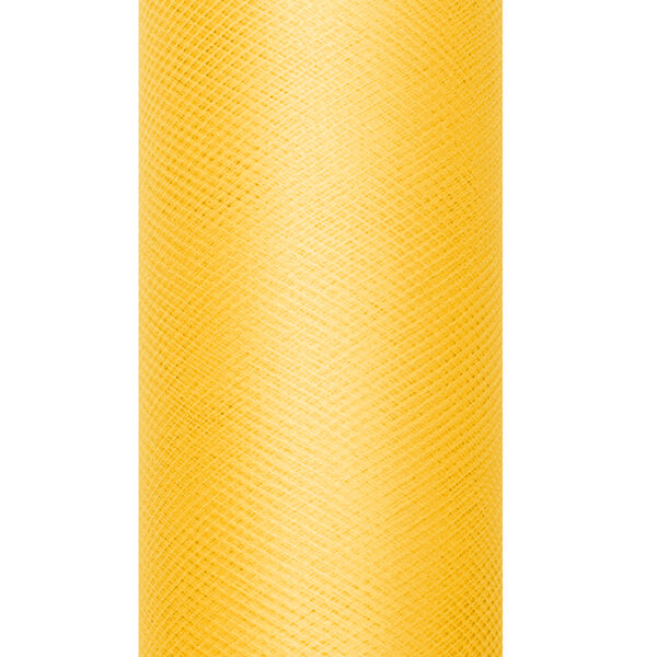 Tiul gładki, żółty, 0,15 x 9m (1 szt. / 9 mb.)