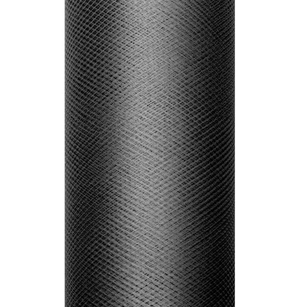 Tiul gładki, czarny, 0,3 x 9m (1 szt. / 9 mb.)