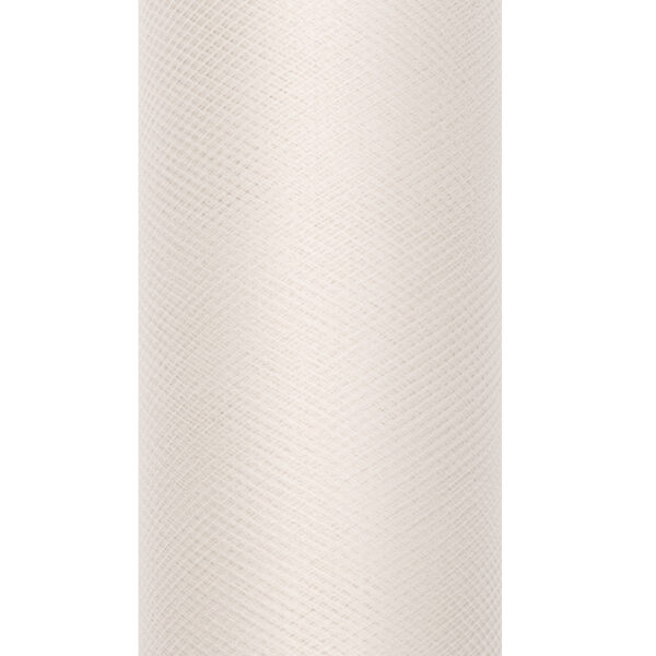 Tiul gładki, kremowy, 0,3 x 9m (1 szt. / 9 mb.)