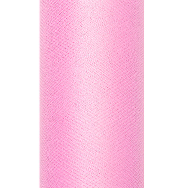 Tiul gładki, j. różowy, 0,3 x 9m