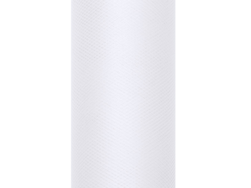 Tiul gładki, biały, 0,08 x 20m