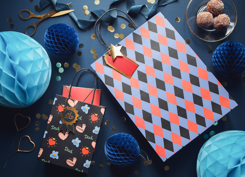 Torebka na prezenty #1 Dad, mix, 8x14x18 cm - obrazek 2