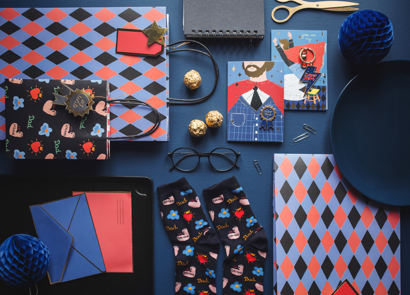 Torebka na prezenty #1 Dad, mix, 8x14x18 cm - obrazek 3