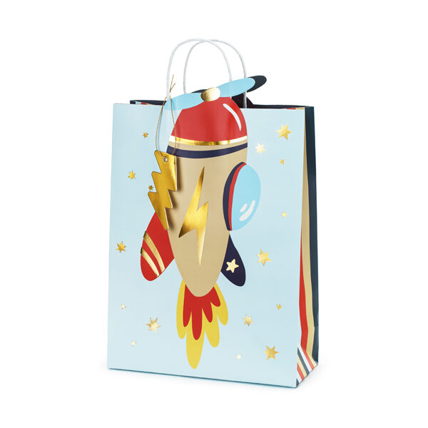 Torebka na prezenty Samolot, 10x24x35.5 cm, mix