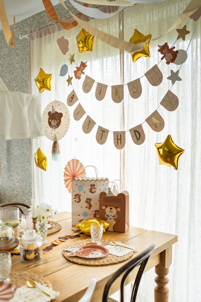 Torebka na prezenty Miś, mix, 18x29x10.5 cm - obrazek 3