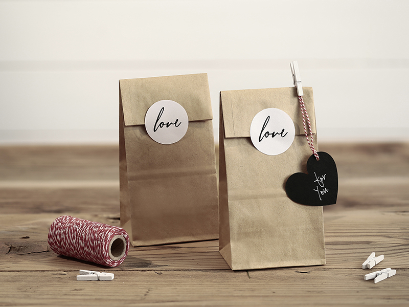 Torebki na słodycze, kraft (1 op. / 6 szt.) - obrazek 4