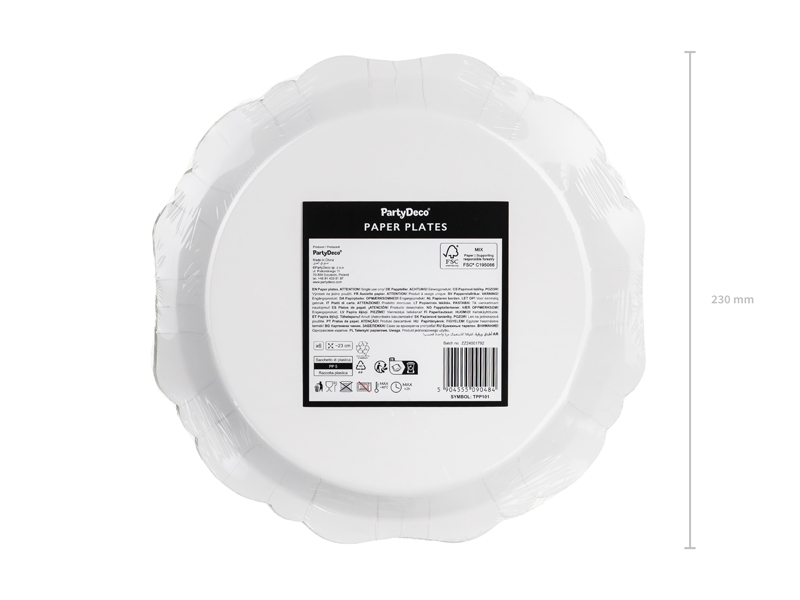 Talerzyki Pająk, 23 cm, mix (1 op. / 6 szt.) - obrazek 5