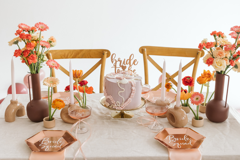 Talerzyki Bride squad, różowe złoto, 23cm (1 op. / 6 szt.) - obrazek 5