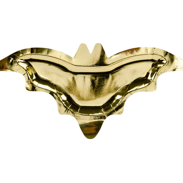 Talerzyki Nietoperz, złoty, 37,5x18,5cm (1 op. / 6 szt.)