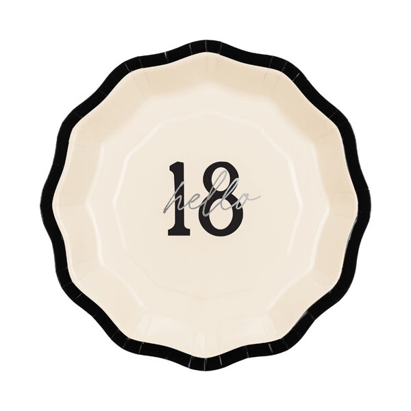 Talerzyki papierowe ''Hello 18'', mix, 18 cm (1 op. / 6 szt.)