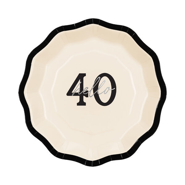 Talerzyki papierowe ''Hello 40'', mix, 18 cm (1 op. / 6 szt.)