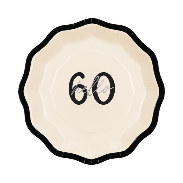 Talerzyki papierowe ''Hello 60'', mix, 18 cm (1 op. / 6 szt.)