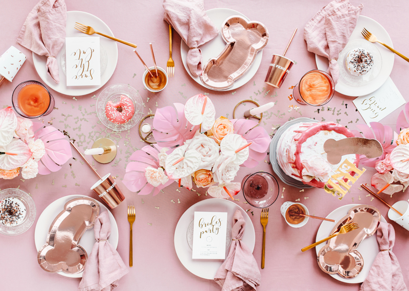 Talerzyki Same penis forever, różowe złoto, 26.5x15.5cm (1 op. / 6 szt.) - obrazek 7