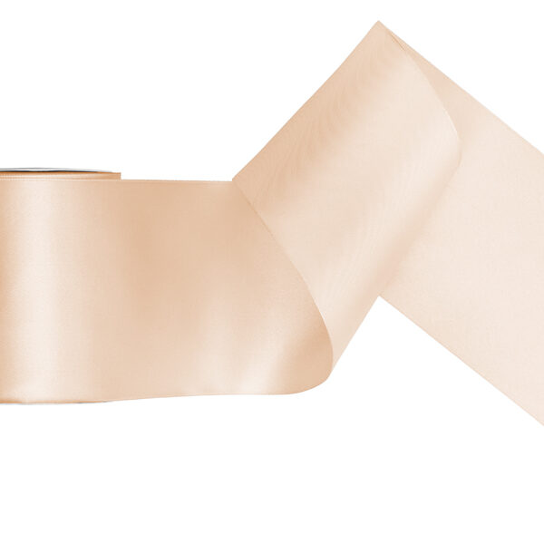 Tasiemka satynowa, kremowy, 100mm/25m