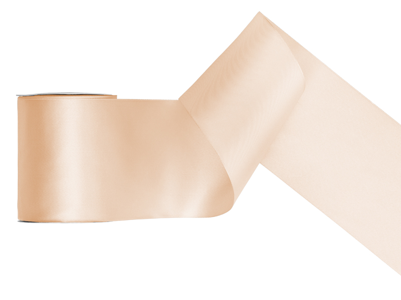 Tasiemka satynowa, kremowy, 100mm/25m