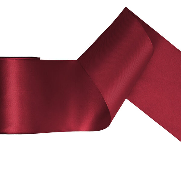 Tasiemka satynowa, bordo, 100mm/25m