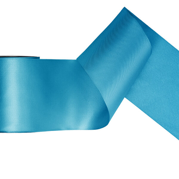 Tasiemka satynowa, turkus, 100mm/25m