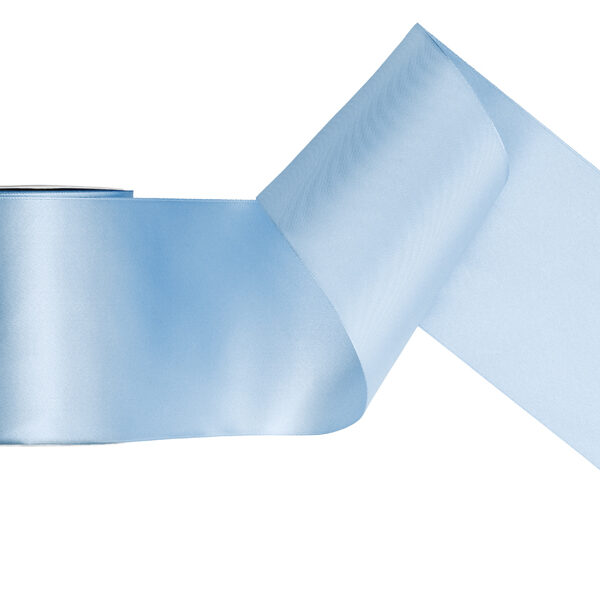 Tasiemka satynowa, j. mgl. niebieski, 100mm/25m