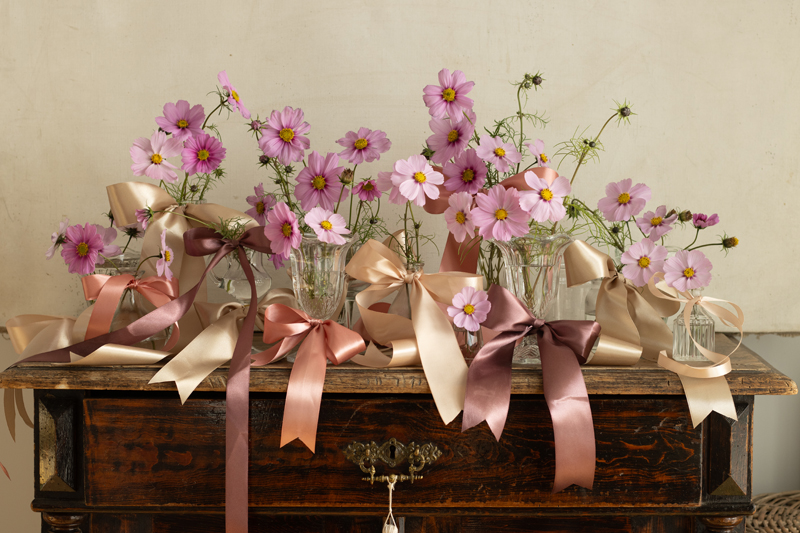 Tasiemka satynowa, brzoskwinia, 12mm/25m - obrazek 2