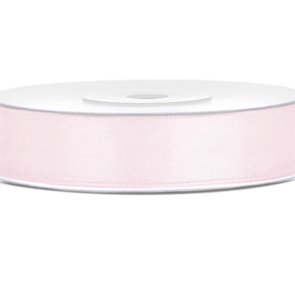 Tasiemka satynowa, j.pudrowy róż, 12mm/25m (1 szt. / 25 mb.)