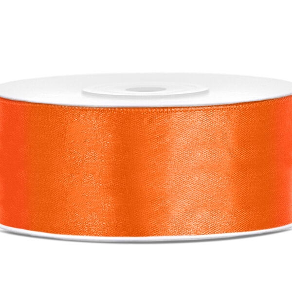 Tasiemka satynowa, pomarańcz, 25mm/25m (1 szt. / 25 mb.)