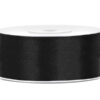 Tasiemka satynowa, czarny, 25mm/25m (1 szt. / 25 mb.)