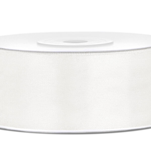 Tasiemka satynowa, j. kremowy, 25mm/25m (1 szt. / 25 mb.)