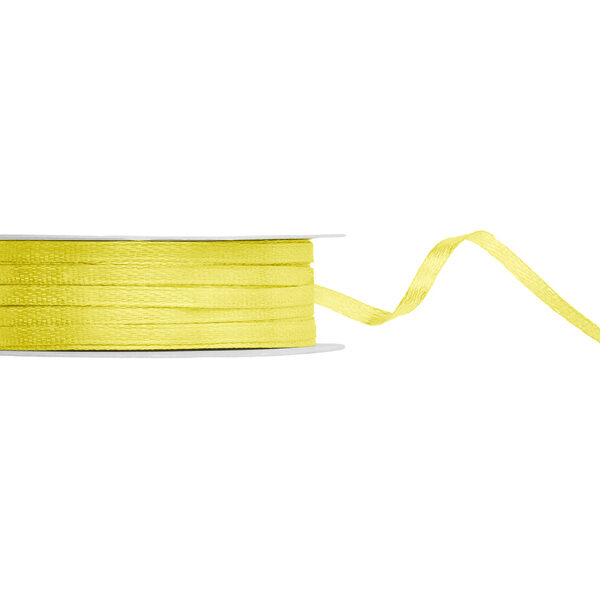 Tasiemka satynowa, żółty, 3mm/50m