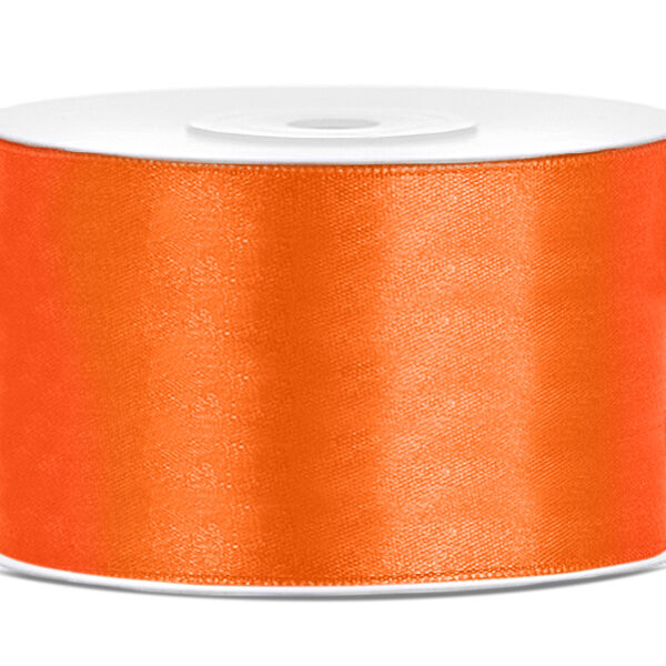 Tasiemka satynowa, pomarańcz, 38mm/25m