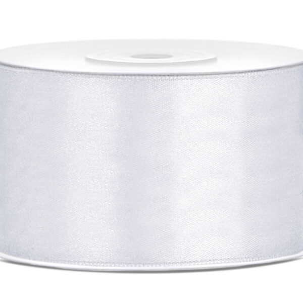 Tasiemka satynowa, biały, 38mm/25m (1 szt. / 25 mb.)