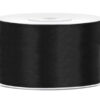 Tasiemka satynowa, czarny, 38mm/25m
