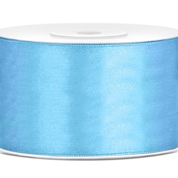 Tasiemka satynowa, błękit, 38mm/25m