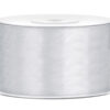 Tasiemka satynowa, srebrny, 38mm/25m