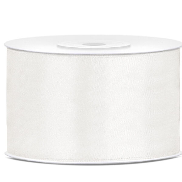 Tasiemka satynowa, j. kremowy, 38mm/25m