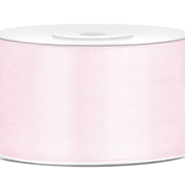 Tasiemka satynowa, j.pudrowy róż, 38mm/25m