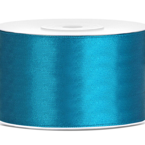 Tasiemka satynowa, turkus, 38mm/25m