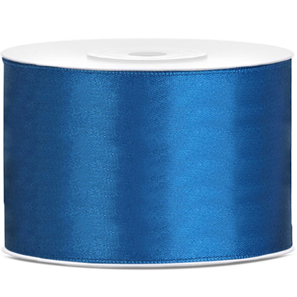 Tasiemka satynowa, niebieski, 50mm/25m