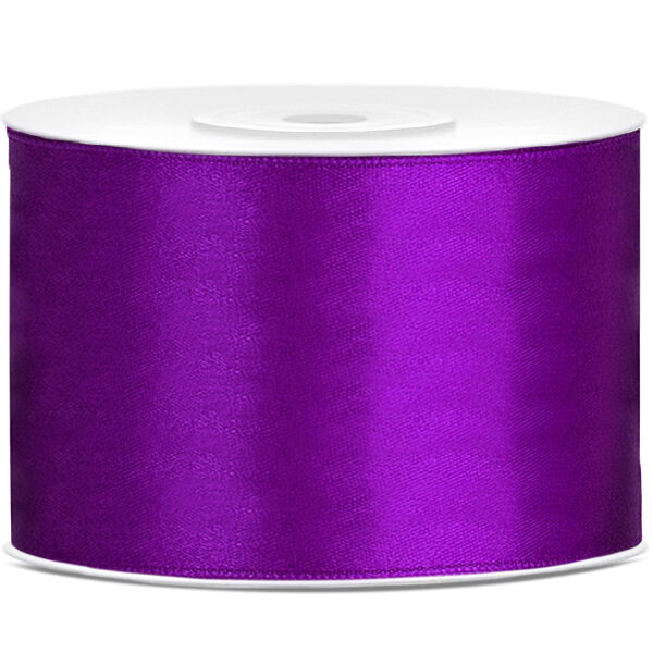 Tasiemka satynowa, purpura, 50mm/25m
