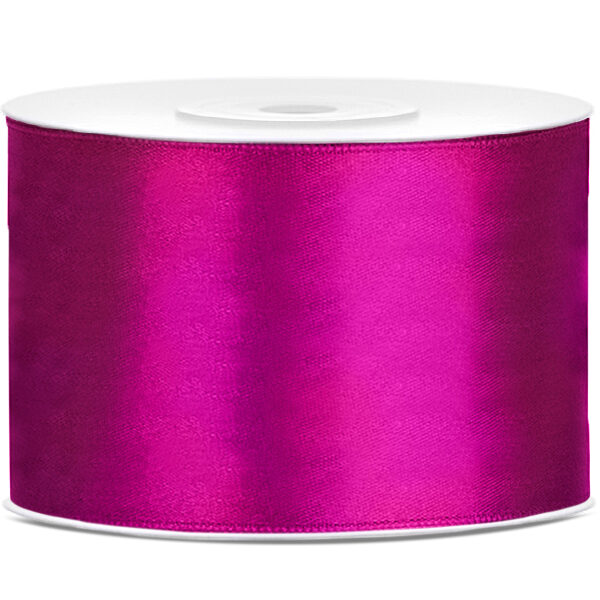 Tasiemka satynowa, fuksja, 50mm/25m